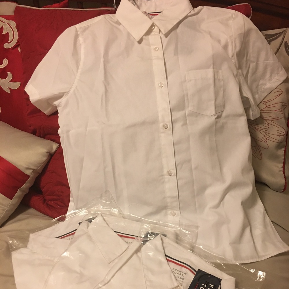 NEW!!! School uniform short sleeve blouses for pre-teen or teenage girl.
